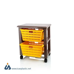 جای پیاز و سیب زمینی کابان دو طبقه زیباسازان پلاستیک کد 37003