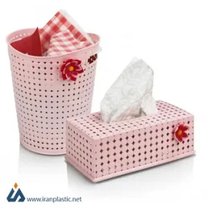 سطل و جا دستمال کاغذی مایا هوم کت پلاستیک