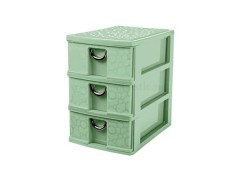 دراور سه کشوی سایز 4 پلاستیک لیمون