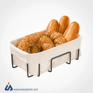 Lemon rectangular metal bread basket.webp
