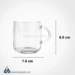فنجان شیشه‌ای دسته‌دار 260 سی‌سی لیمون 2481.webp