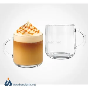 فنجان شیشه‌ای دسته‌دار 260 سی‌سی لیمون 2481.webp