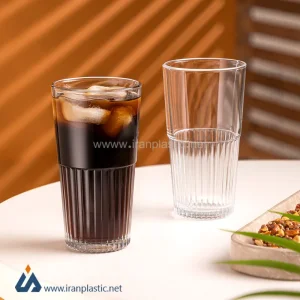 لیوان شیشه ای 410 سی سی ( دوعددی ) لیمون 2482