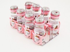 جا ادویه هشت عددی رومیزی مینا پلاستیک