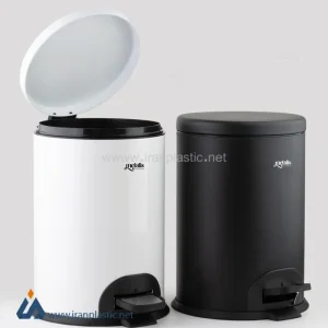 سطل پدالی استیل سفید 20 لیتری متالیس