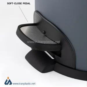 سطل پدالی استیل سفید 20 لیتری متالیس