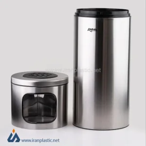 سطل زباله استیل زیرسیگاری دار متالیس.webp