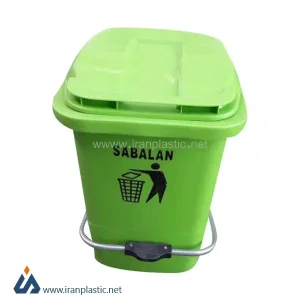 سطل زباله پدال فلزی 40 لیتری سبلان پلاستیک