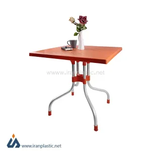 میز تاشو 4 نفره پایه فلزی هوم کت پلاستیک