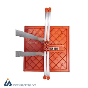 میز تاشو 4 نفره پایه فلزی هوم کت پلاستیک
