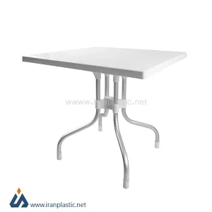 میز تاشو 4 نفره پایه فلزی هوم کت پلاستیک