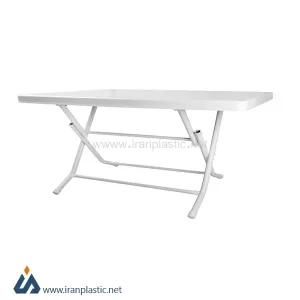میز پلاستیکی 6 نفره پایه فلزی هوم کت پلاستیک 2251