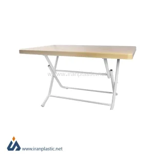 میز پلاستیکی 6 نفره پایه فلزی هوم کت