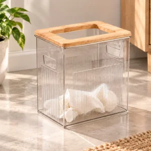 سطل کاغذ رویه چوبی لیمون کد 2501