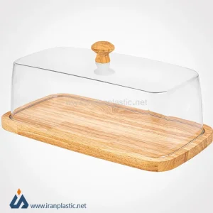 ظرف کیک مستطیل صفحه چوبی لیمون 2520