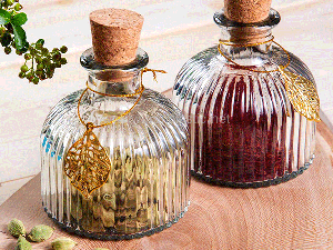 جا زعفرانی شیشه ای بانیس تاپ پلاست 7037