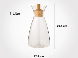 بطری آب درب چوبی 1 لیتری لیمون پلاستیک 2269.jpg