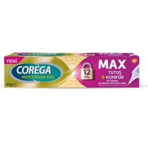 چسب دندان مصنوعی کورگا مدل MAX  بدون طعم(ساده)  وزن 40 گرم