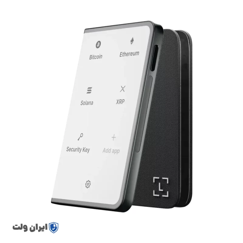 کیف پول سخت افزاری لجر استکس Ledger stax مجهز به کیف اورجیتال مگنتی و کلید ریکاوری لجر (Ledger Recovery Key)