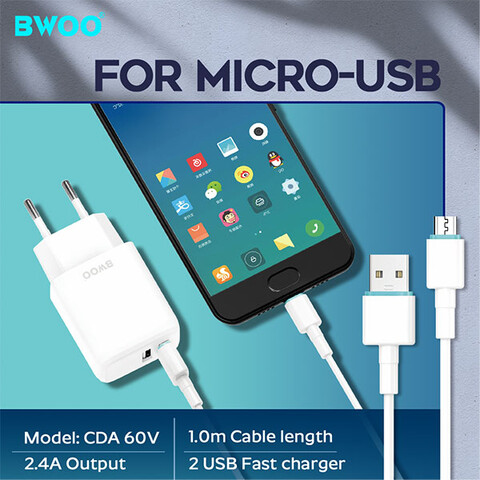 BWOO-CDA60V - باندل شارژر  بهمراه کابل میکرو