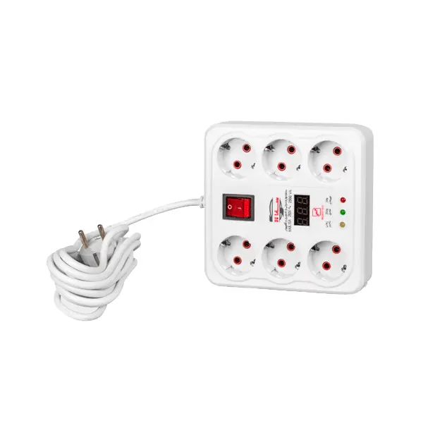 محافظ 2500  ولت آمپر سارا با جعبه پلاستیکی با 6 خروجی