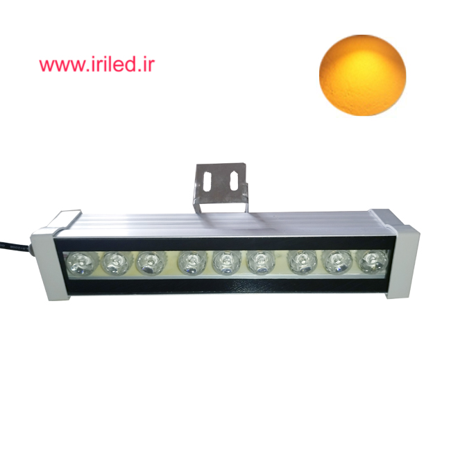 وال واشر 9وات انبه ای (امبر- Amber - زرد تیره)  - چیپ تایوان اصل- پروژکتور خطی-25 سانتیمتر