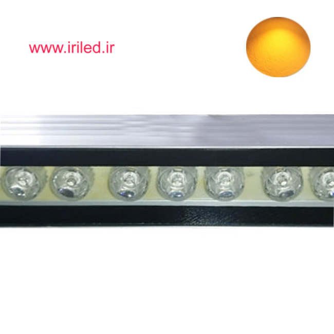 وال واشر 18وات انبه ای (امبر- Amber - زرد تیره)  - چیپ تایوان اصل- پروژکتور خطی-50 سانتیمتر