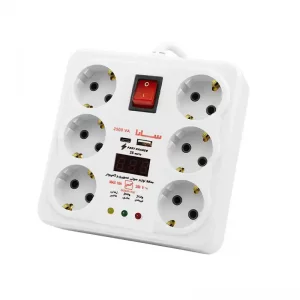 محافظ برق سارا ۶ خروجی مجهز به فست شارژ و تایپ C