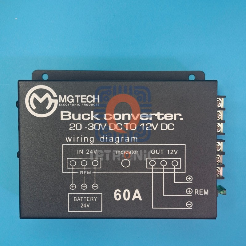 مبدل/اینورتر 24V به MGTECH 60A 12V