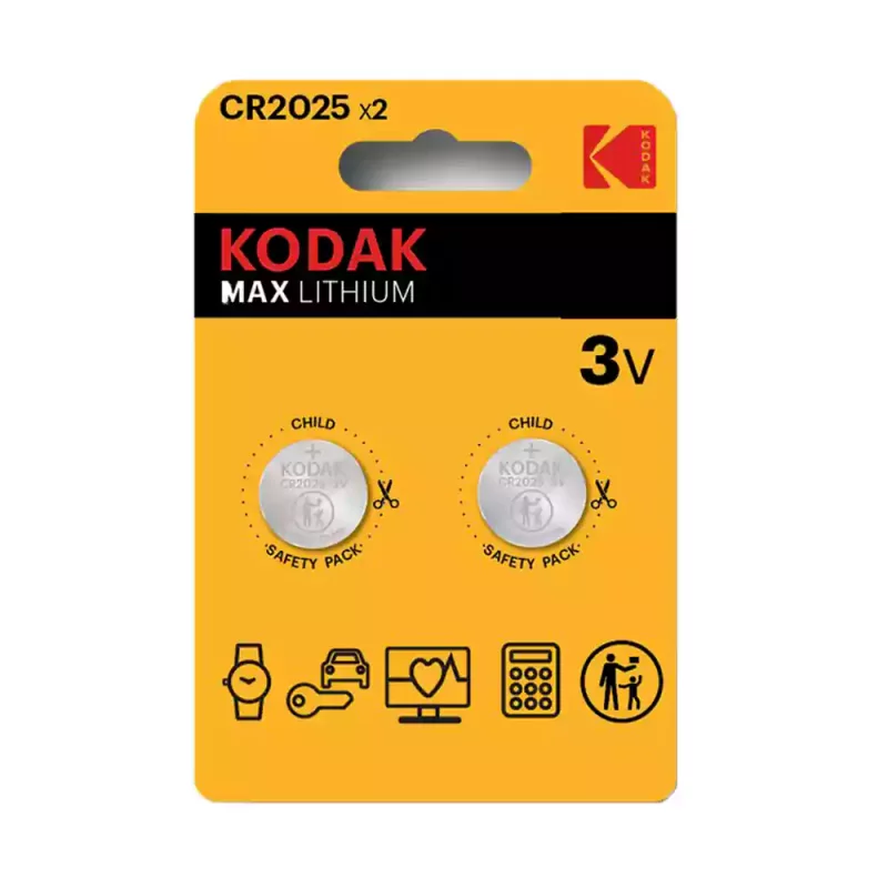 باطری سکه‌ای کداک Max CR2025 پک 2 عددی