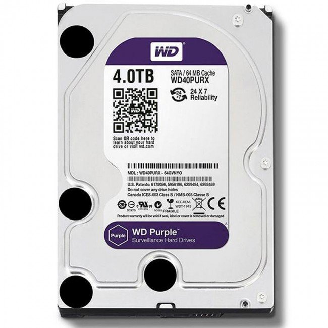 هارددیسک اینترنال وسترن دیجیتال  WD 4TB PURPLE