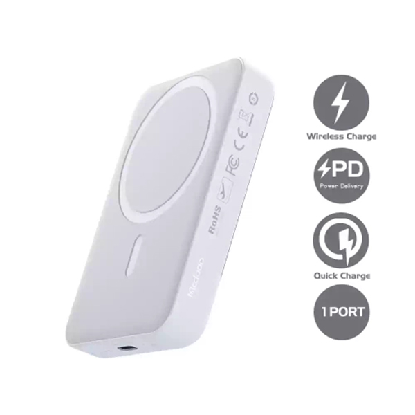 پاوربانک وایرلس مگ سیف 20وات 10000 مک دودو MC-5020