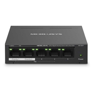 سوییچ 5 پورت گیگابیت و PoE مرکوسیس MS105GP