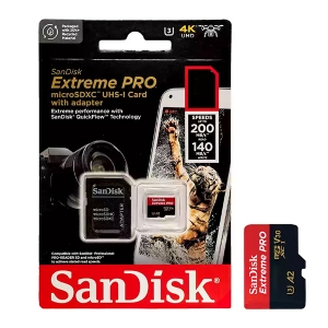 کارت حافظه سن دیسک 200Mb/s U3 C10 A2 EXT pro 128GB