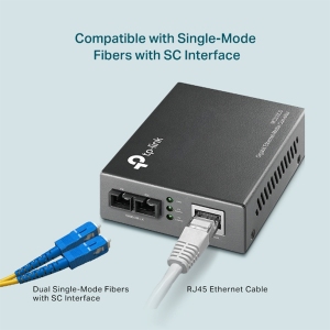مبدل فیبر گیگابیتی و تک حاته تی پی لینک MC210CS