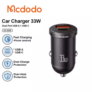 شارژر فندکی 2 پورت 33 وات مک دودو CC-2320
