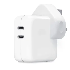 شارژر دیواری اپل مدل Dual USB-C توان 35 وات سه پین