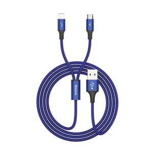 کابل تبدیل USB/ microUSB / لایتنینگ بیسوس مدل CAML-SU13 طول 1.2 متر