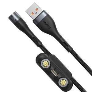 کابل تبدیل USB به USB-C/microUSB-لایتنینگ 1 متری بیسوس CA1T3-AG1