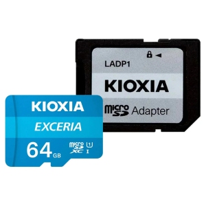 کارت حافظه‌ Micro SD U1 کیوکسیا 64GB به همراه آداپتور