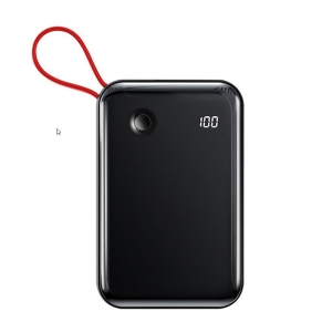 شارژر همراه بیسوس مدل PPXF-E01 ظرفیت 10000 میلی آمپر ساعت با کابل متصل Lightning