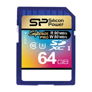 کارت حافظه‌ SDXC سیلیکون پاور مدل Superior Pro U3 سرعت 90Mb/s ظرفیت 64 گیگابایت