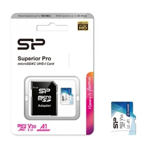 کارت حافظه‌ Micro SDXC سیلیکون پاور مدل Superior Pro U3 V30 سرعت 100Mb/s ظرفیت 256 گیگابایت با آداپتور