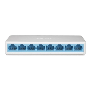 سوییچ 8 پورت مگابیت و دسکتاپ مرکوسیس MS108
