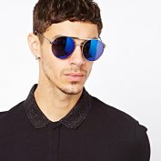 عینک آفتابی گرد آبی Jeepers Peepers Bobby Round
