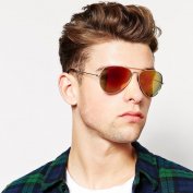 عینک آفتابی  آینه ای آتشی River Island Mirrored Aviator