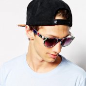 عینک آفتابی ویفری طرح دار ASOS Wayfarer with Floral Print
