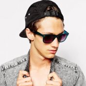 عینک آفتابی ویفری فریم آبی ASOS Wayfarer with Contrast Arms