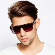 عینک آفتابی فلت پلنگی ASOS Flat Brow