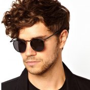 عینک آفتابی گرد ASOS Round With Curve Brow Bar